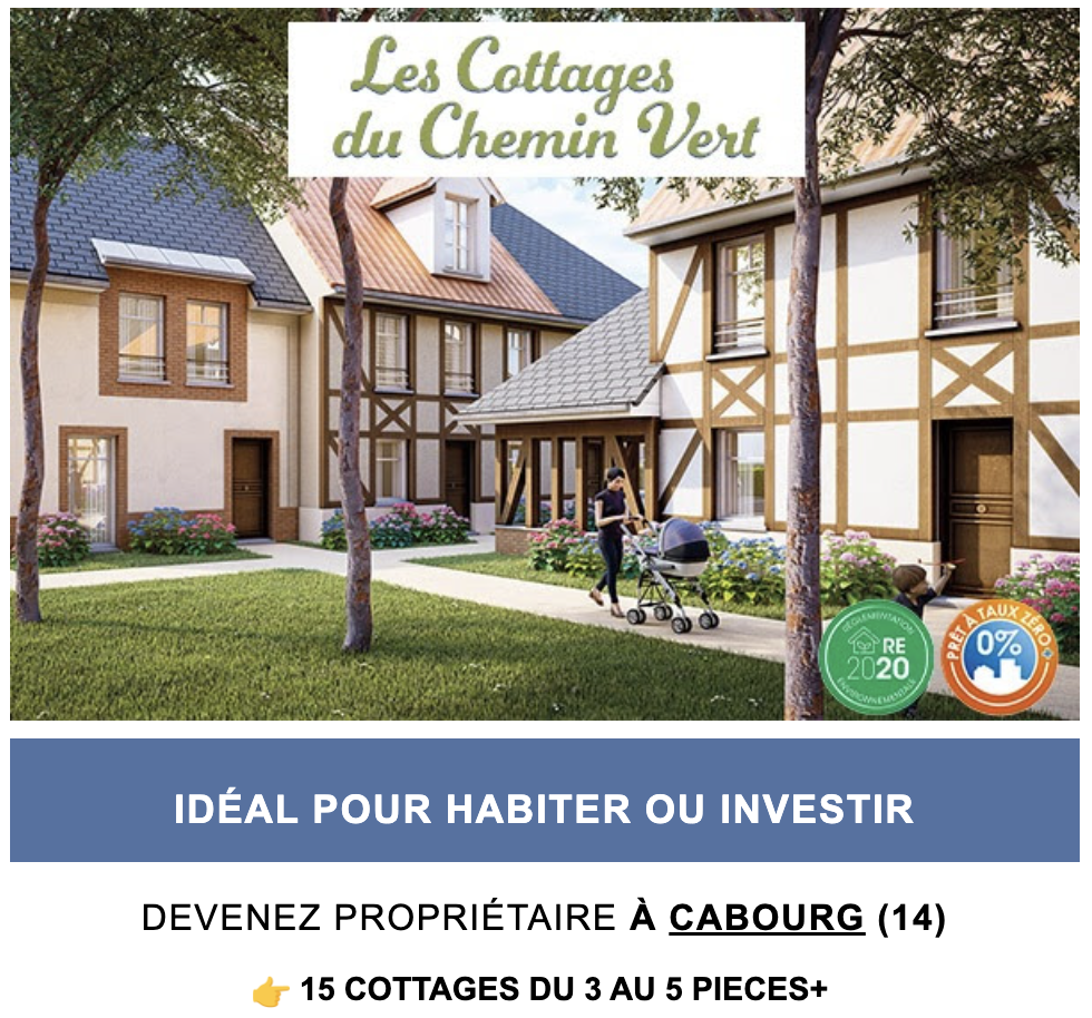 Esquisse du programme Les Cottages du Chemin Vert à Cabourg, acheter en Normandie